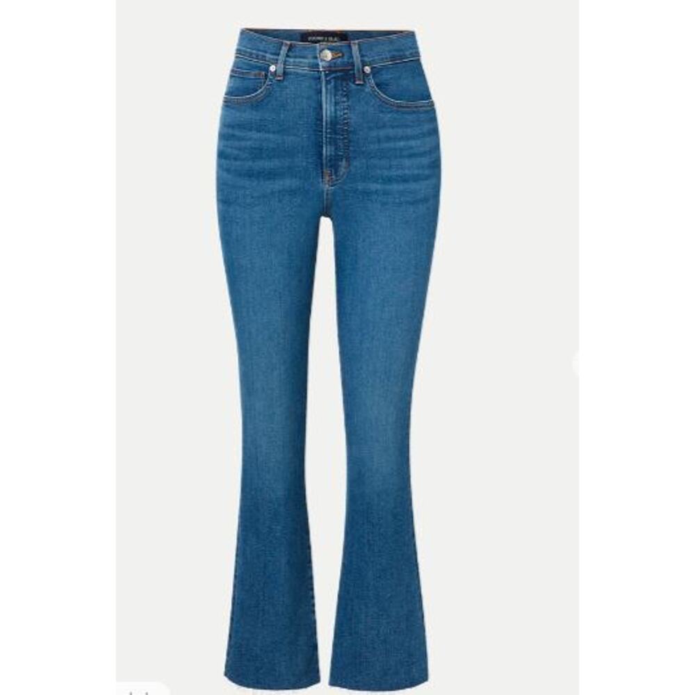Veronica Beard Carolina Skinny Kick-Flare Jean NWT $298 Serendipity BLUE Sz 23